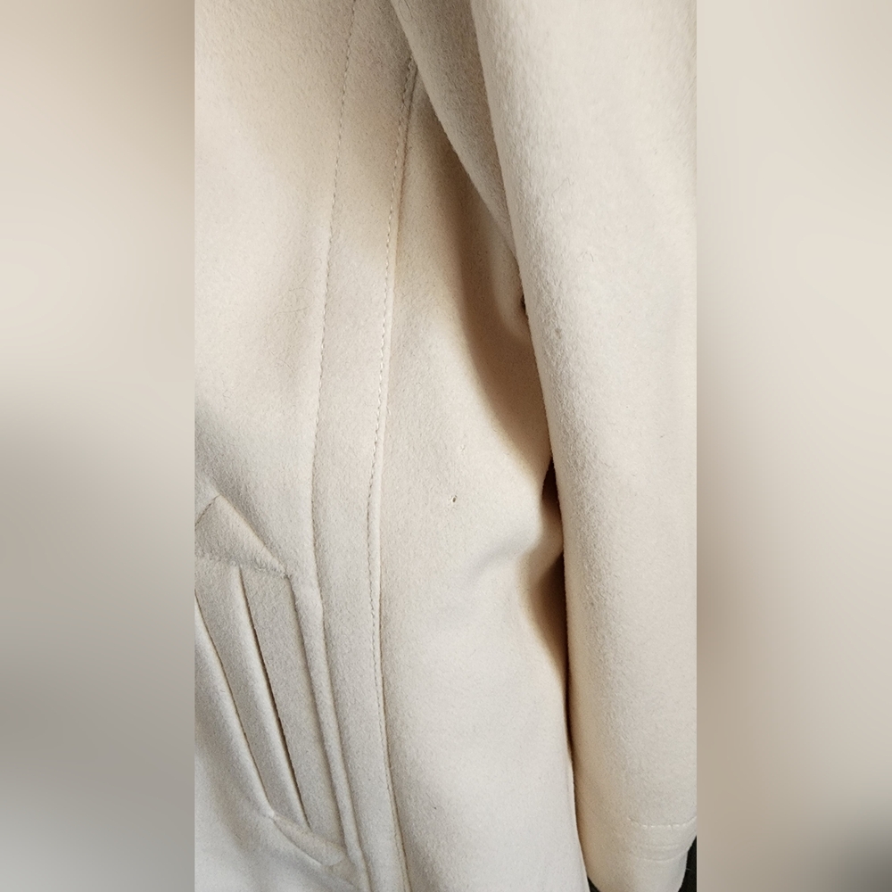 J. CREW Womens Double Breasted Peacoat wool PS in Cream - Picture 6 of 10